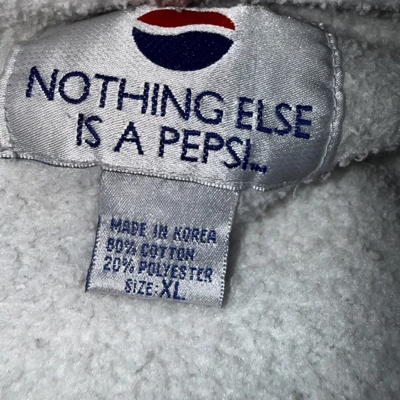 Vintage Pepsi Logo Hoodie Sweatshirt Gray XL 90s Made in El Salvador - Picture 8 of 10